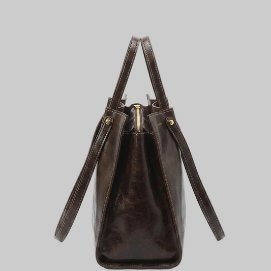 Trendyyx The Glossy Coffee Color Luxury Bag trendyyx