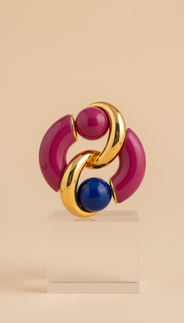 Statement Hoop Earrings with Glass Stones