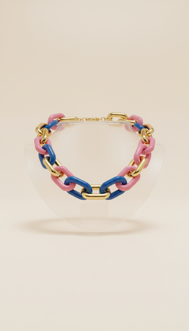 Chunky Chain Necklace in Bold Gold