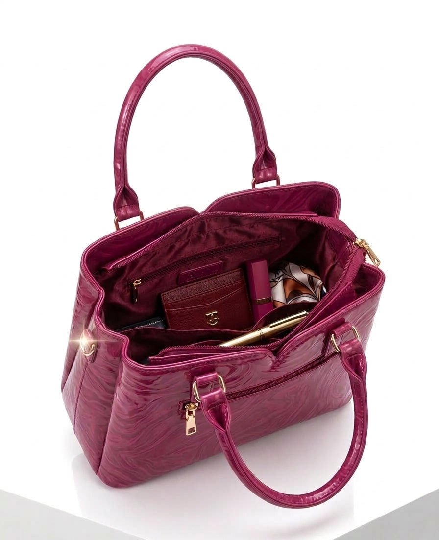 Elegant Marbled Handbag trendyyx