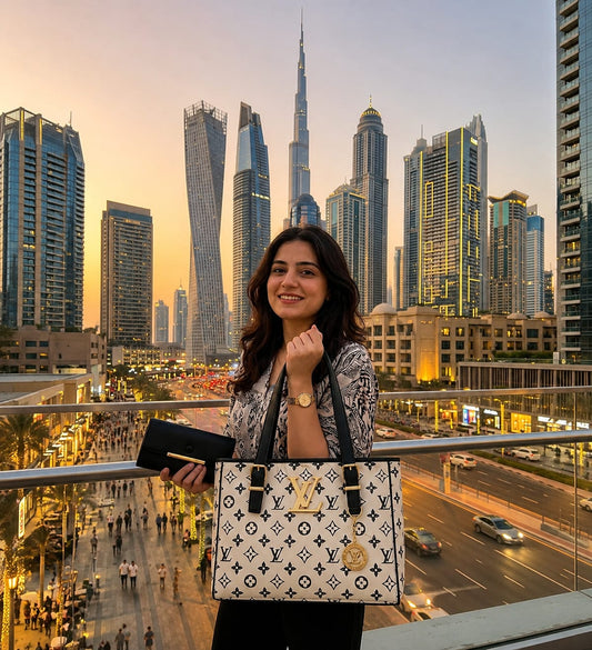 Classic White Shoulder Bag with Matching Clutch trendyyx