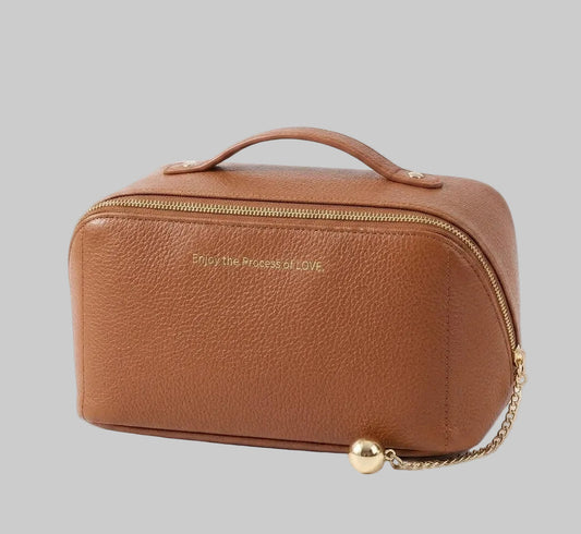 Large Capacity Travel Cosmetic Bag Brown trendyyx