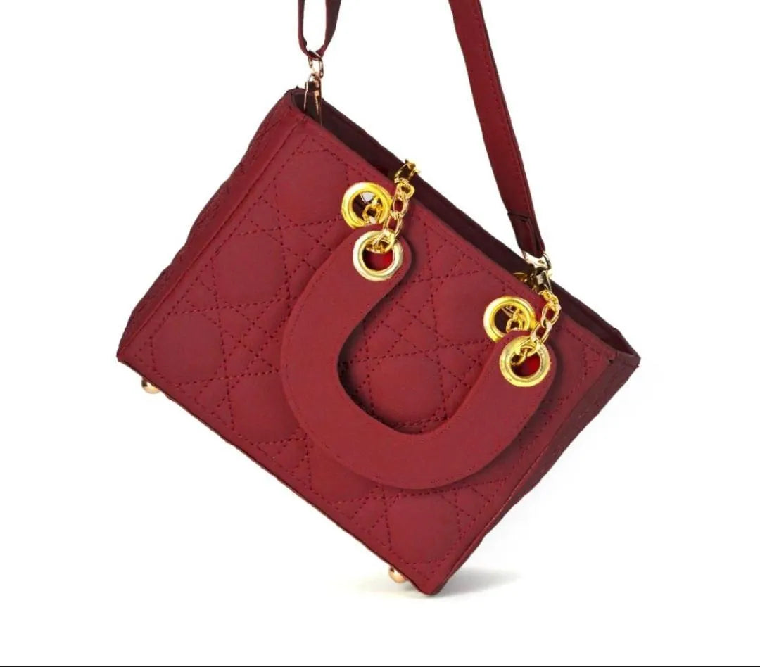 Trendyyx Maroon Quilted Crossbody Bag for Girls trendyyx