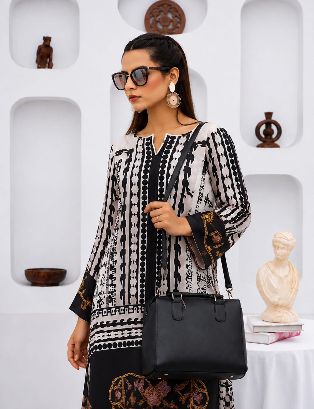 Olive Bag Set of 3 Black trendyyx